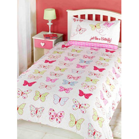Fly Up High Butterfly Single Duvet Cover and Pillowcase Set