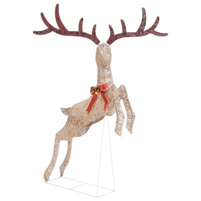 Flying Reindeer Christmas Decoration 120 LEDs Gold Warm White - 5