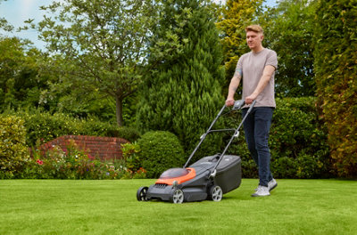 Flymo 36V UltraStore 380R Cordless Lawnmower Mower 38cm Twin 18v Bosch ...