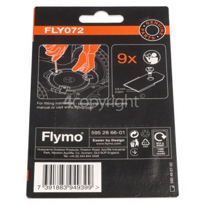 Flymo Genuine Lawnmower Spare Part - Blades - Pack of 9 - FLY595286601