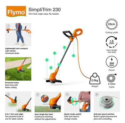 Flymo SimpliTrim 230 23cm Electric Line Trimmer