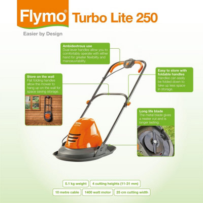 Flymo Turbo Lite 250 Electric Hover Lawn mower