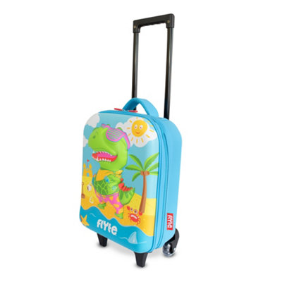 Flyte 3D Dinosaur Hardtop Cabin Suitcase 2 Wheels 13 Litre Capacity Lightweight Hand Luggage Kids Carry