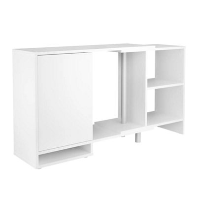 FMD Modular Corner Storage Unit with Open Shelf White DIY at B&Q