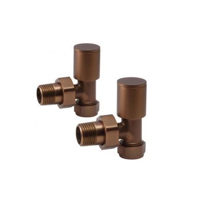 FNX Bathrooms Manual Angled Radiator Valve Set - 15mm Compression x R 1 ...