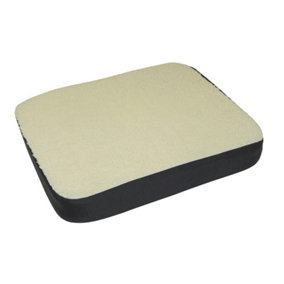 Foam Cushion with Removable Gel Insert - Fleece and Black Polyester Cover