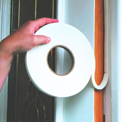 Foam Draught Excluder Weather Seal Strip Insulation Door Window Tape 5M x 2