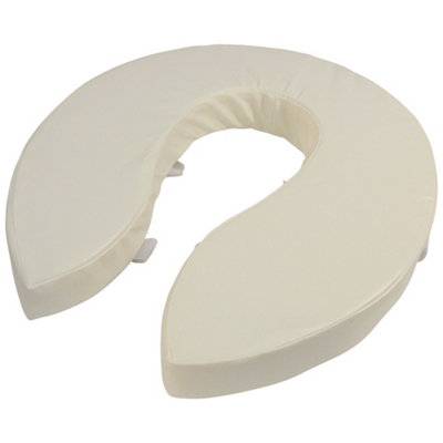 Foam Padded Raised Toilet Seat - Raised 2 Inches - Easy Install Removable Cover