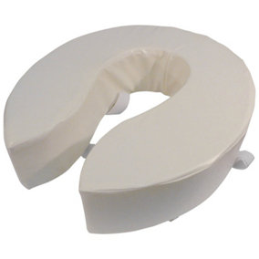 Foam Padded Raised Toilet Seat - Raised 4 Inches - Easy Install Removable Cover