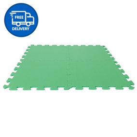 Foam Play Mat Tiles Interlocking Floor Mats by Laeto Tiny And Tykes (Green) - INCLUDES FREE DELIVERY