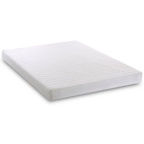 FOAMEX 10 Recon Foam Mattress, Firm Comfort, Cleanable Cover, Silent, No Springs, 10cm, 4FT Small Double 120 x 190cm