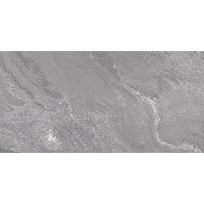 Fog Anthracite Marble Effect Glossy 100mm x 100mm Ceramic Wall Tile SAMPLE