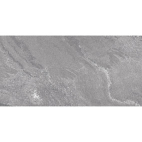Fog Anthracite Marble Effect Glossy 300mm x 600mm Ceramic Wall Tiles (Pack of 5 w/ Coverage of 0.9m2)