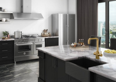 Fohen Figaro Brushed Gold 3 in 1 Instant Boiling Water Tap