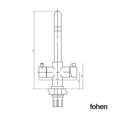 Fohen Flagro Champagne Gold 3 in 1 Instant Boiling Water Tap