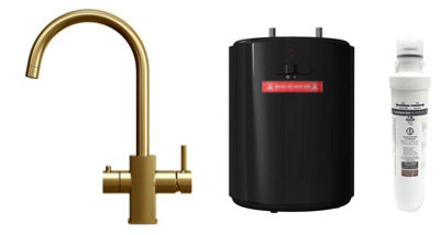 Fohen Florence Brushed Gold 3 in 1 Instant Boiling Water Tap