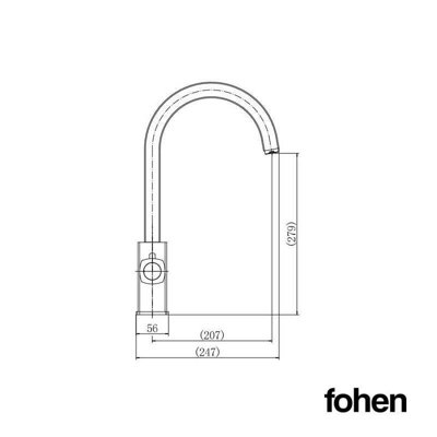 Fohen Florence Brushed Gold 3 in 1 Instant Boiling Water Tap