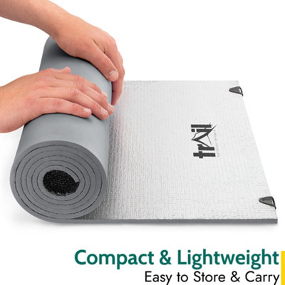Foil Camping Mat 7mm Thick Aluminium Sleeping Roll Pad Waterproof ...
