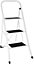 Foldable 3 Step Steel Ladder Non Slip Tread Stepladder Safety Kitchen