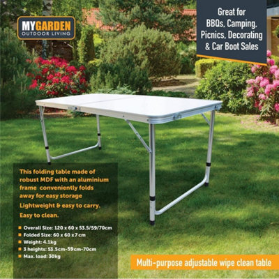 Foldable 4ft Heavy Duty Folding Catering Camping Trestle Picnic Bbq Party Table