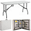 Foldable 6ft Heavy Duty Folding Catering Camping Trestle Picnic Bbq Party Table