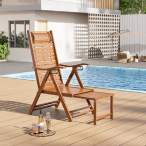 Wooden sun hot sale loungers b&q