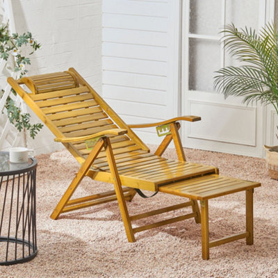 thumbnail image 2 of Natural Bamboo Rocking Chair With Extended Arms - Indoor/Outdoor Relaxing Recliner, 441 Lb Capacity 2 of 3