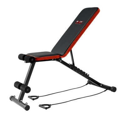 Foldable Adjustable Incline Bench with Bungee Cords 7 back rest POSITIONS