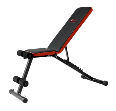 Foldable Adjustable Incline Bench with Bungee Cords 7 back rest POSITIONS