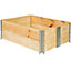 Foldable and stackable raised bed (120x80x19cm) - wood decor