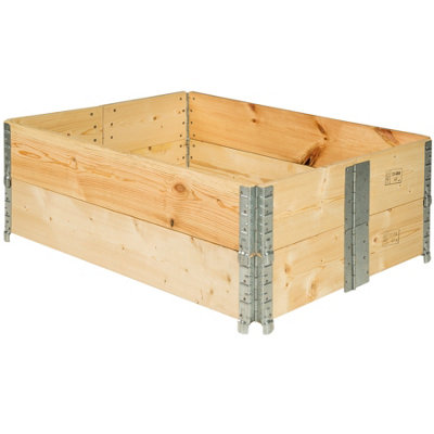 Foldable and stackable raised bed (120x80x19cm) - wood decor