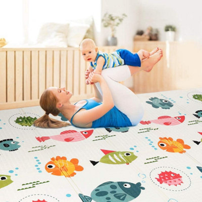 Baybee Crawling Foldable Kids Play Mat for Babies Size 180x120CM