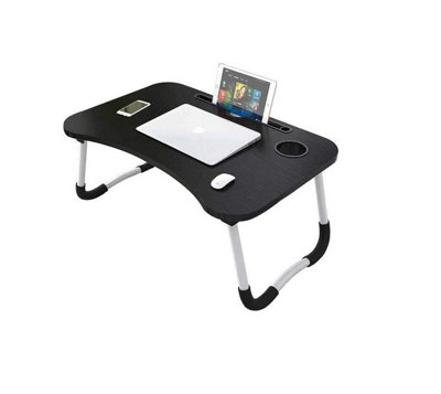 Foldable Bed Table Laptop Tray - Grey