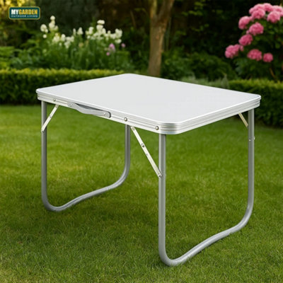 Camping Table Low White Picnic Table Compact Camping Table, People