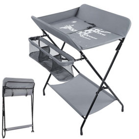 Foldable Changing Table, Clothes Storage Station