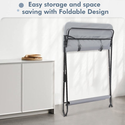 Foldable Changing Table Clothes Storage Station