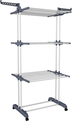 Foldable Clothes Airer 3 Tier Horse Drying Rack Stand Laundry Washing ...