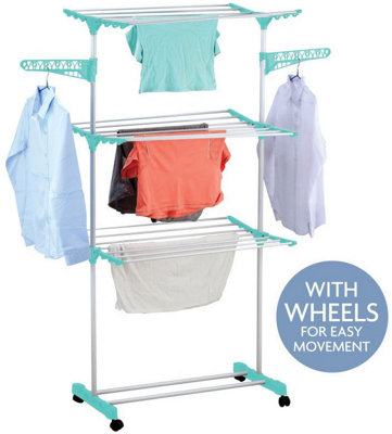 Clothes Drying Rack, Foldable 2-Level Free-Standing Laundry Stand