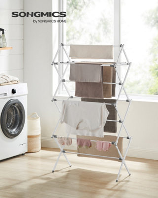 Foldable Clothes Airer, Clothes Drying Rack, Compact Clothes