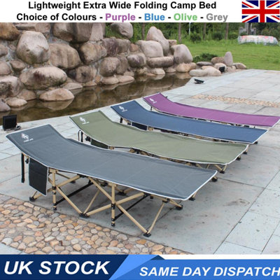 Foldable Folding Camp Bed Set in Olive Portable Outdoor Camping Bed ...