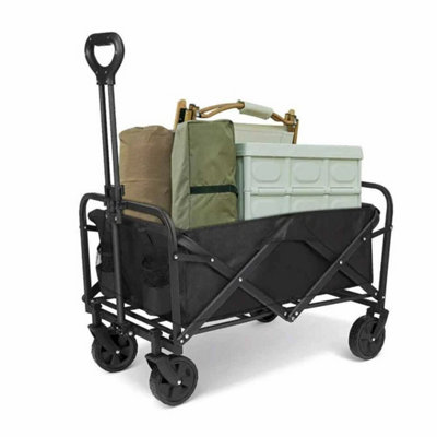 Foldable Folding Wagon Cart 80L 80KG Load Bearing Utility Trolley with ...