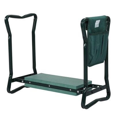 Foldable Garden Kneeler Seat with Thick Kneeling Pad - Heavy Duty Garden Stool with Large Tool Pouch Bag - Ideal Gardening Gift