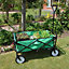 Foldable Green Garden Cart Heavy Duty
