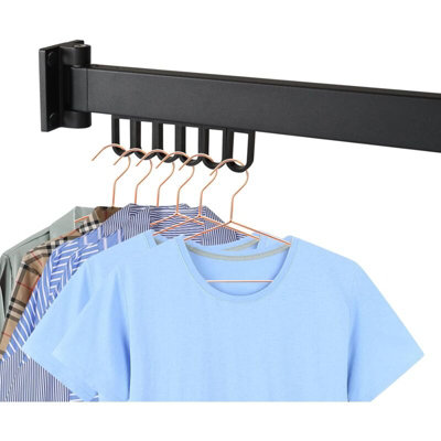 Foldable Indoor Laundry Drying Rack Aluminum 3 Tier Wall Mounted ...