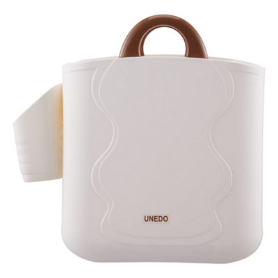 Foldable Laundry Basket with Underwear Basket with Adhesive Hook, White