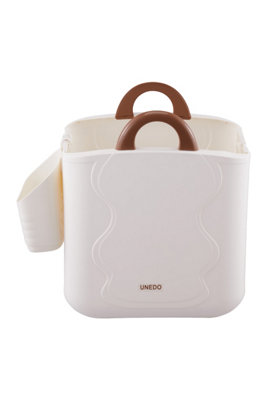 Foldable Laundry Basket with Underwear Basket with Adhesive Hook, White