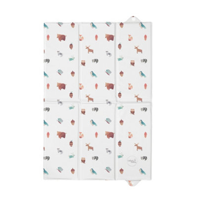 Foldable & Portable Baby Changing Mat 40x60cm Woodland Animals