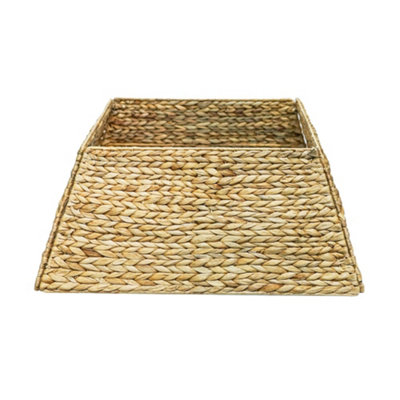 Foldable Square Tree Skirt - Water Hycainth - L60 x W60 x H26 cm - Natural