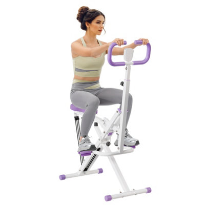 Foldable Squat Trainer Machine White, Portable Home Gym Exercise ...