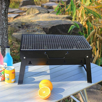 Foldable Stainless Steel BBQ Grill Portable Outdoor Charcoal Grill for ...